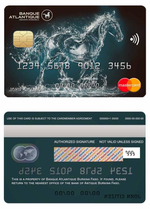 Burkina Faso Atlantique bank mastercard